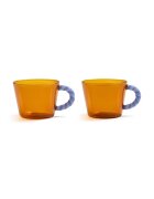 &k amsterdam Комплект чаши Duet Amber 300 ml (2 броя) в оранжево