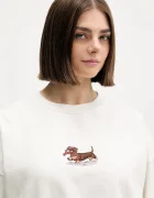 Kaotiko Памучен суичър в бяло с апликация AR051-02-G002