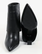Karl Lagerfeld боти с висок ток дамски от кожа Debutante черни KL32045A