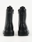 Karl Lagerfeld боти с връзки мъжки от кожа Miles черни KL10256L