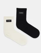 Karl Lagerfeld Чорапи (2 чифта) K/ESSENTIAL в черно A1W47155