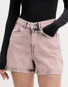 Karl Lagerfeld Jeans къс панталон дамски от деним розов B2W10072