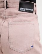 Karl Lagerfeld Jeans къс панталон дамски от деним розов B2W10072