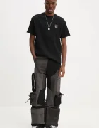 Karl Lagerfeld Jeans Памучна тениска в черно с апликация A1M17049