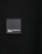 Karl Lagerfeld Jeans Памучна тениска в черно с апликация A1M17049