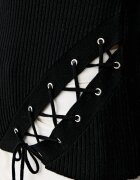 Karl Lagerfeld Jeans пуловер дамски с вискоза черен B3W18009