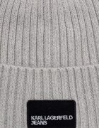 Karl Lagerfeld Jeans шапка с кашмир сива A3W33111