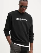 Karl Lagerfeld Jeans суичър мъжки с памук черен A1M20001