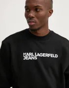 Karl Lagerfeld Jeans суичър мъжки с памук черен A1M20001