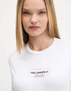 Karl Lagerfeld Jeans тениска дамска от памук бяла A4W17003