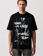 Karl Lagerfeld Jeans тениска мъжка от памук черна B3M17034