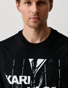 Karl Lagerfeld Jeans тениска мъжка от памук черна B3M17034
