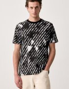 Karl Lagerfeld Jeans тениска мъжка от памук черна B4M17032