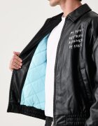 Karl Lagerfeld Jeans яке мъжко от имитация на кожа x Pietro Terzini черно B4M15056
