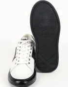 Karl Lagerfeld Kapri маратонки мъжки от кожа бели KL52684
