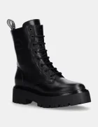 Karl Lagerfeld Кожени кубинки BURLY BIKER в черно с равна подметка KL43455