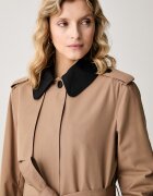 Karl Lagerfeld палто дамско с памук бежово B3W15031