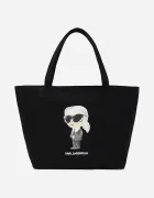 Karl Lagerfeld Памучна чанта IKON в черно A2W50027
