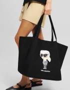 Karl Lagerfeld Памучна чанта IKON в черно A2W50027