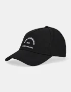Karl Lagerfeld Памучна шапка с козирка K/RSG в черно с апликация A1W33201