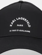 Karl Lagerfeld Памучна шапка с козирка K/RSG в черно с апликация A1W33201