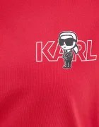 Karl Lagerfeld Памучна тениска IKON дамска в червено A3W17085