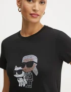 Karl Lagerfeld Памучна тениска IKON RS в черно A1W17131