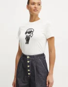 Karl Lagerfeld Памучна тениска IKON SKETCH