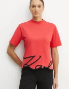 Karl Lagerfeld Памучна тениска KARL SIGNATURE