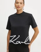 Karl Lagerfeld Памучна тениска KARL SIGNATURE