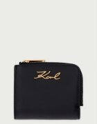 Karl Lagerfeld портфейл дамски от кожа черен B4W32002