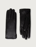 Karl Lagerfeld ръкавици дамски от кожа черни B4W33084