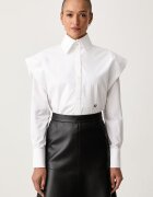 Karl Lagerfeld риза дамска от памук бяла B4W11009