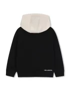 Karl Lagerfeld суичър с качулка за деца с памук черен Z31372