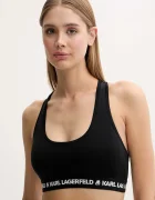 Karl Lagerfeld Сутиен LOGO BRALETTE в черно с изчистен дизайн A1W47007