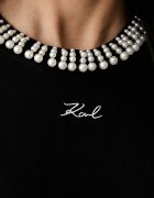 Karl Lagerfeld тениска дамска от памук черна B3W17057
