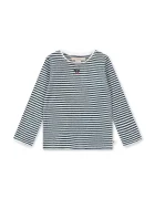 Konges Sløjd блуза с дълги ръкави за деца с памук ROLI STRIPE BLOUSE OCS синя KS107376