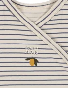 Konges Sløjd боди за бебе от памук с еластан BASIC LS NEWBORN BODY GOTS бяло KS105897
