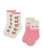 Konges Sløjd чорапи за деца 2 PACK JACQUARD SOCKS 2 броя розови KS107617