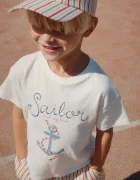 Konges Sløjd Детска тениска с лен ERA TEE OCS