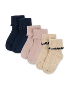 Konges Sløjd Детски чорапи 3 PACK RIB FRILL SOCKS (3 чифта) KS104611