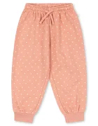 Konges Sløjd панталон джогър за деца с памук SPOTTY SWEAT PANTS GOTS розов със стандартна талия KS106252