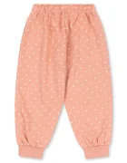 Konges Sløjd панталон джогър за деца с памук SPOTTY SWEAT PANTS GOTS розов със стандартна талия KS106252