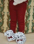 Konges Sløjd пантофи за деца DALMATIAN FOOTIES бели KS106440