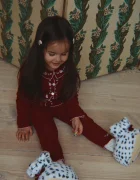 Konges Sløjd пантофи за деца DALMATIAN FOOTIES бели KS106440