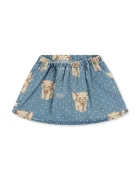 Konges Sløjd пола от памук MAGOT SKIRT GOTS синя с животински принт KS106139
