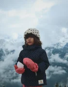 Konges Sløjd ръкавици за деца NOHR SNOW MITTENS PRINT розови KS105747