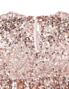 Konges Sløjd рокля babydoll LILA SEQUINS DRESS розова с пайети KS107391