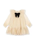 Konges Sløjd рокля BOW DRESS бежова с изчистена шарка KS106400