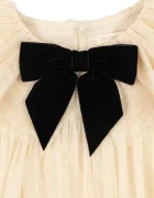 Konges Sløjd рокля BOW DRESS бежова с изчистена шарка KS106400